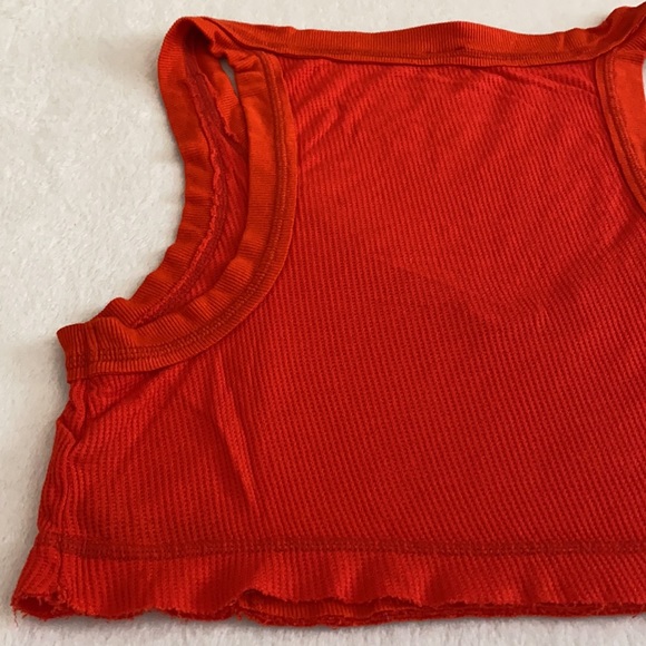 {Urban Outfitters} Out From Under | Sleeveless Ribbed Crop Top Orange (M) - Picture 9 of 13